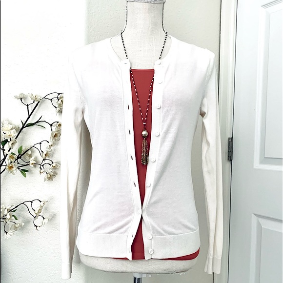 LOFT Sweaters - LOFT Light Cream Cardigan Sweater